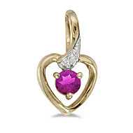 Gemstone Heart Pendants